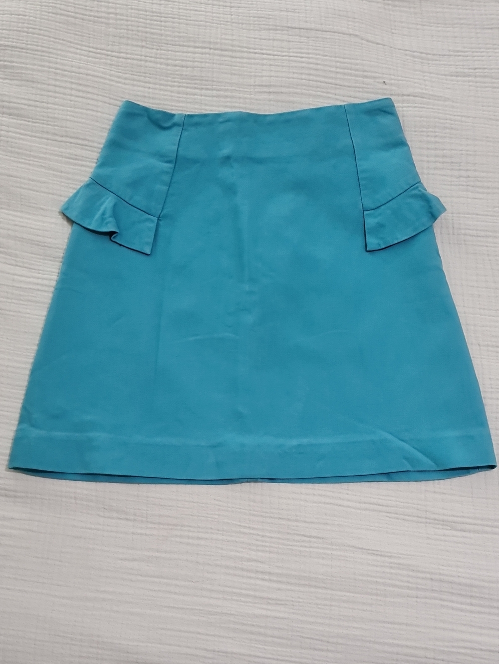 Sandro - Turquoise A-Line Ruffle Detail Skirt